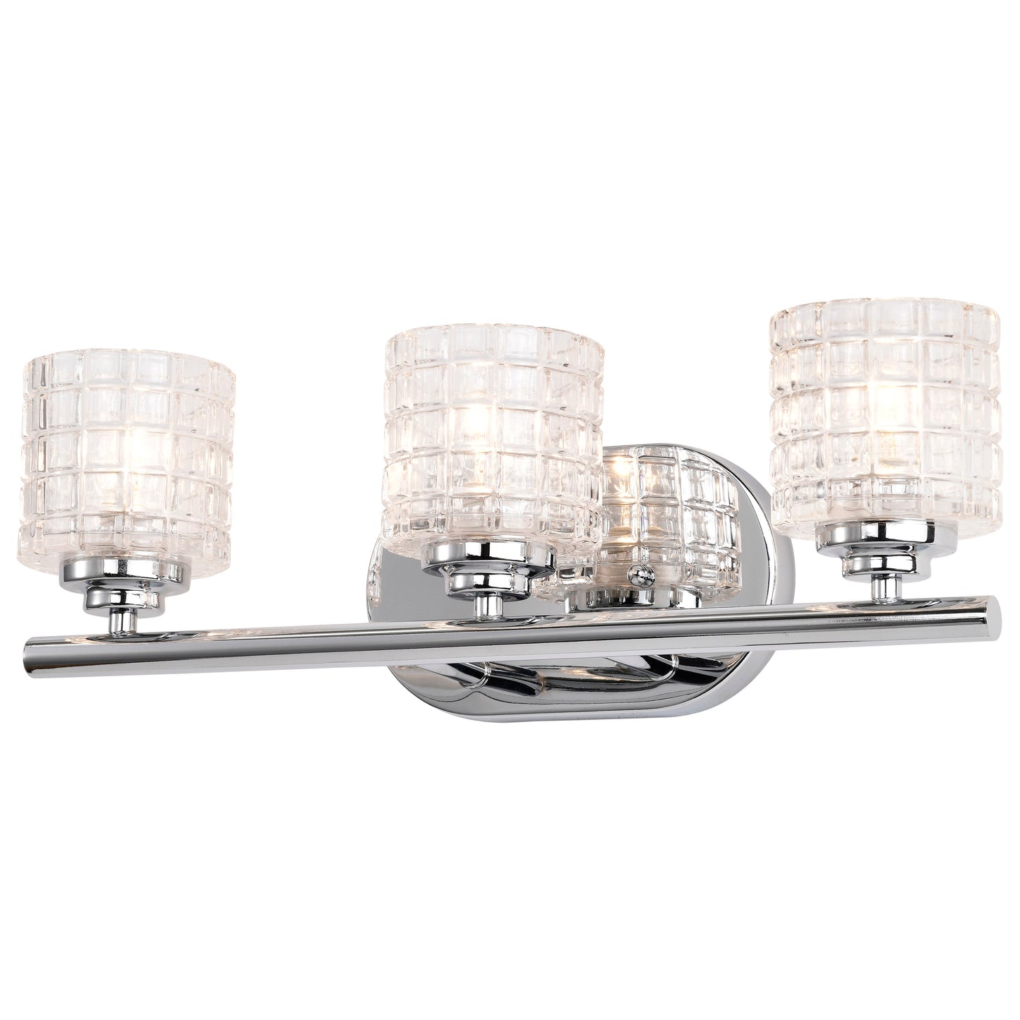 Votive - 3 Light Vanity with Clear Glass - Polished Nickel Finish