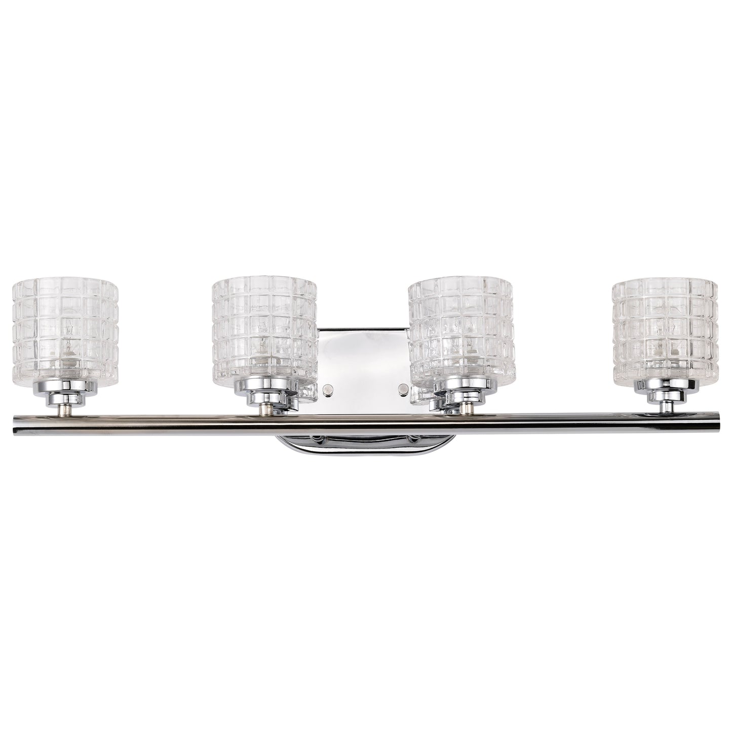 Votive - 4 Light Vanity with Clear Glass - Polished Nickel Finish