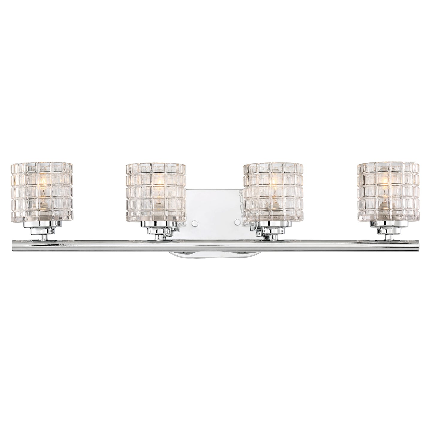 Votive - 4 Light Vanity with Clear Glass - Polished Nickel Finish