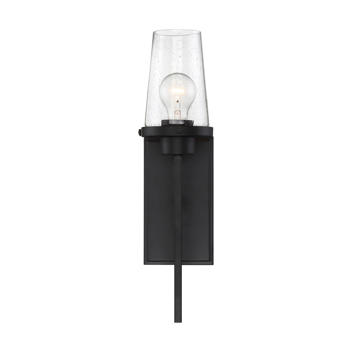 Rector - 1 Light Wall Sconce with Clear Seedy Glass - Aged Bronze Finish