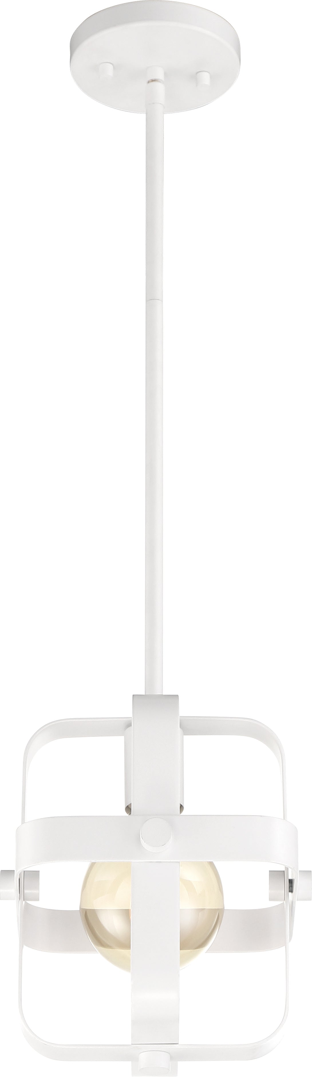 Prana - 1 Light Mini Pendant with White Finish