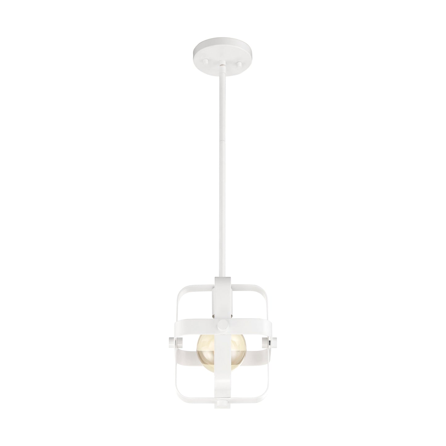 Prana - 1 Light Mini Pendant with White Finish