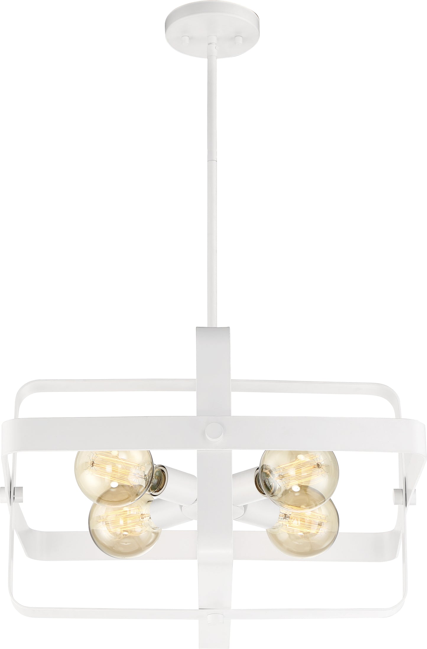 Prana - 4 Light Pendant - White Finish