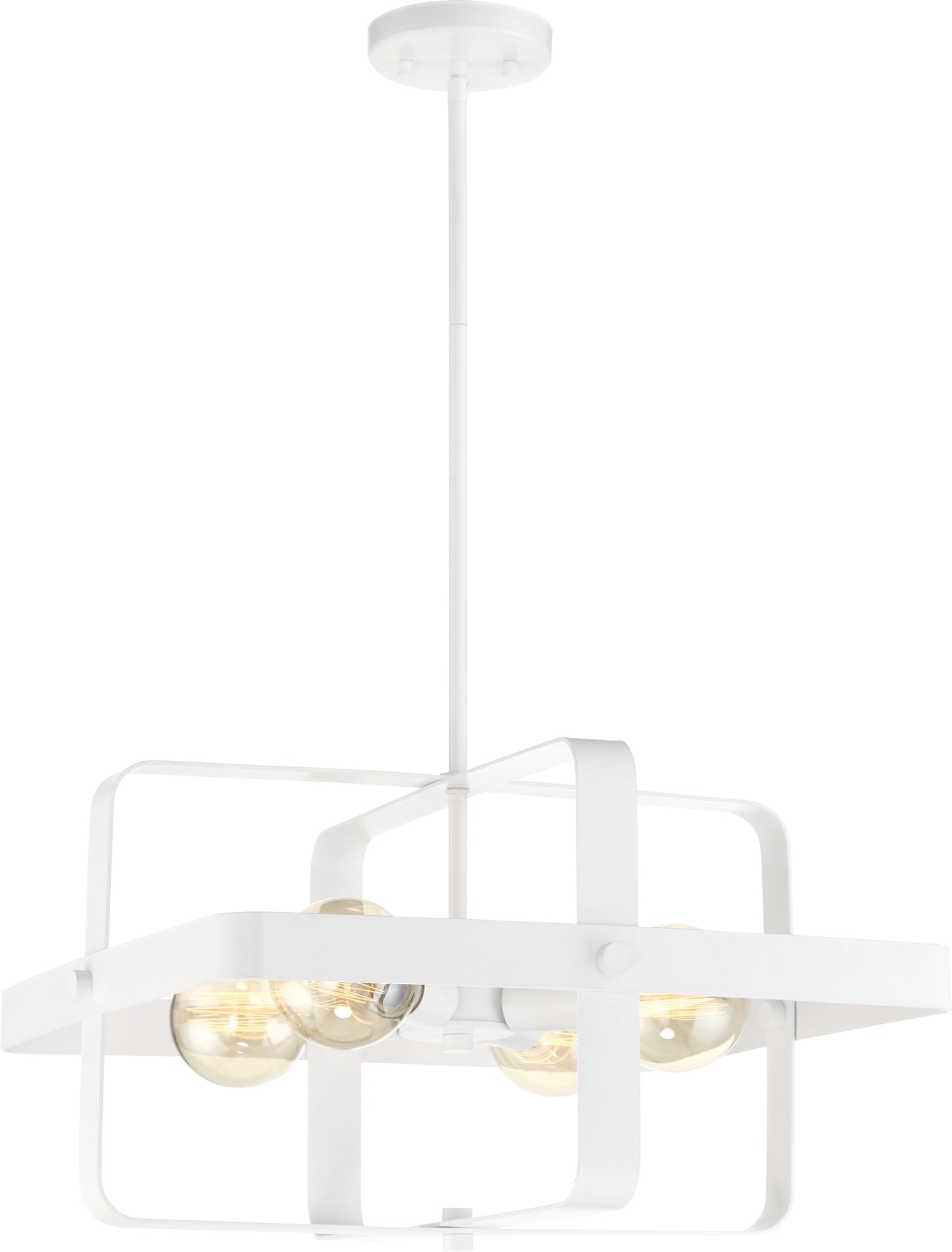 Prana - 4 Light Pendant - White Finish