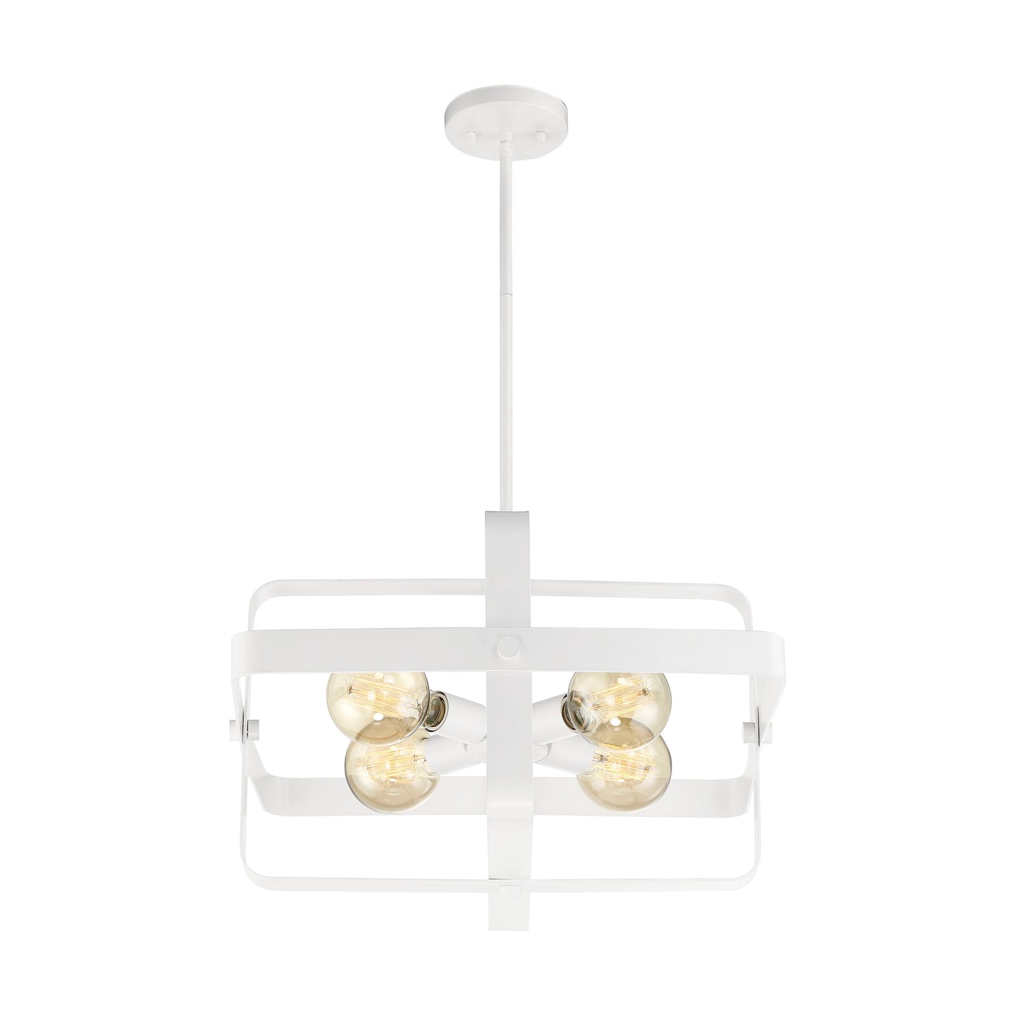 Prana - 4 Light Pendant - White Finish