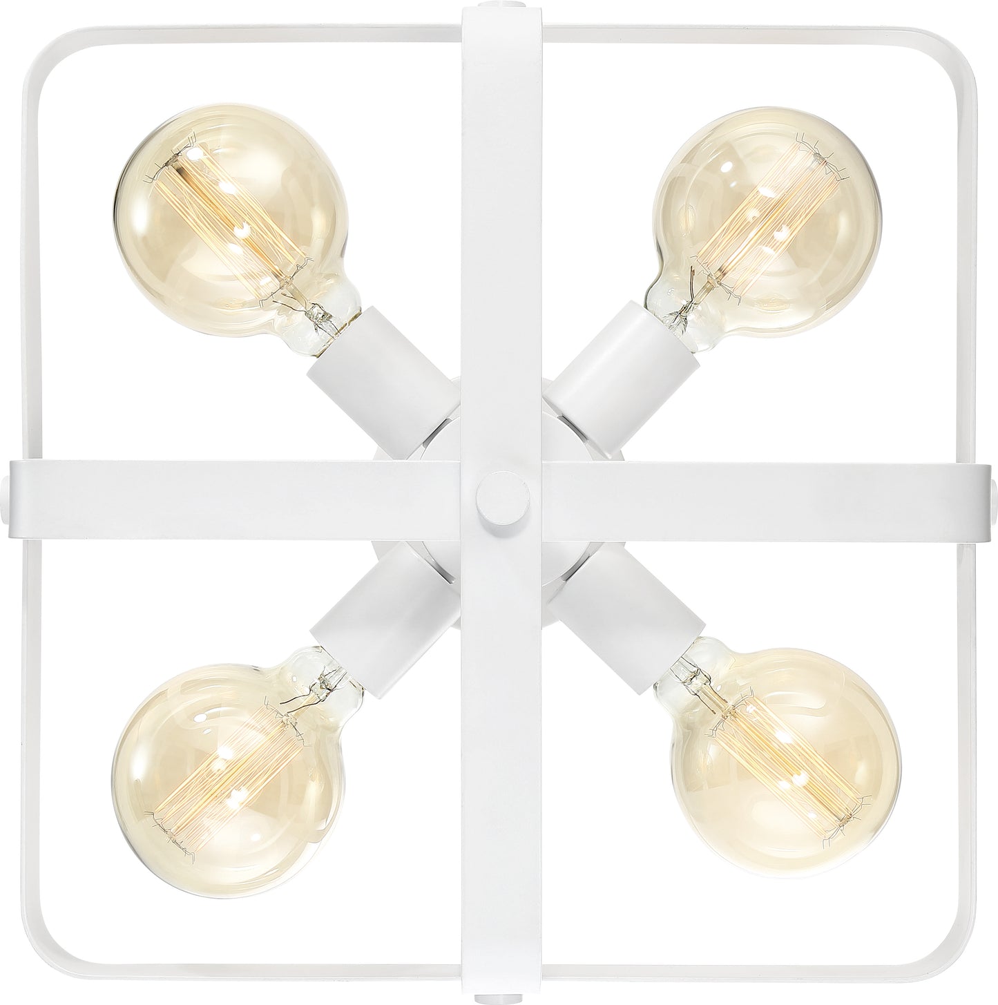 Prana - 4 Light Flush Mount - White Finish