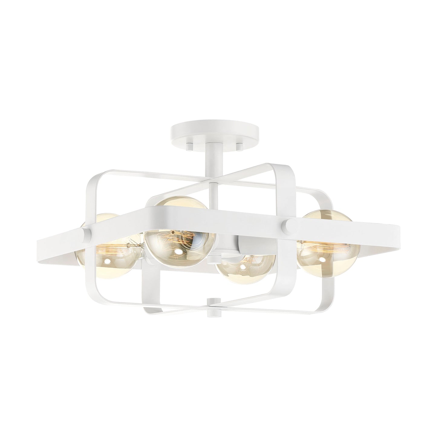 Prana - 4 Light Flush Mount - White Finish