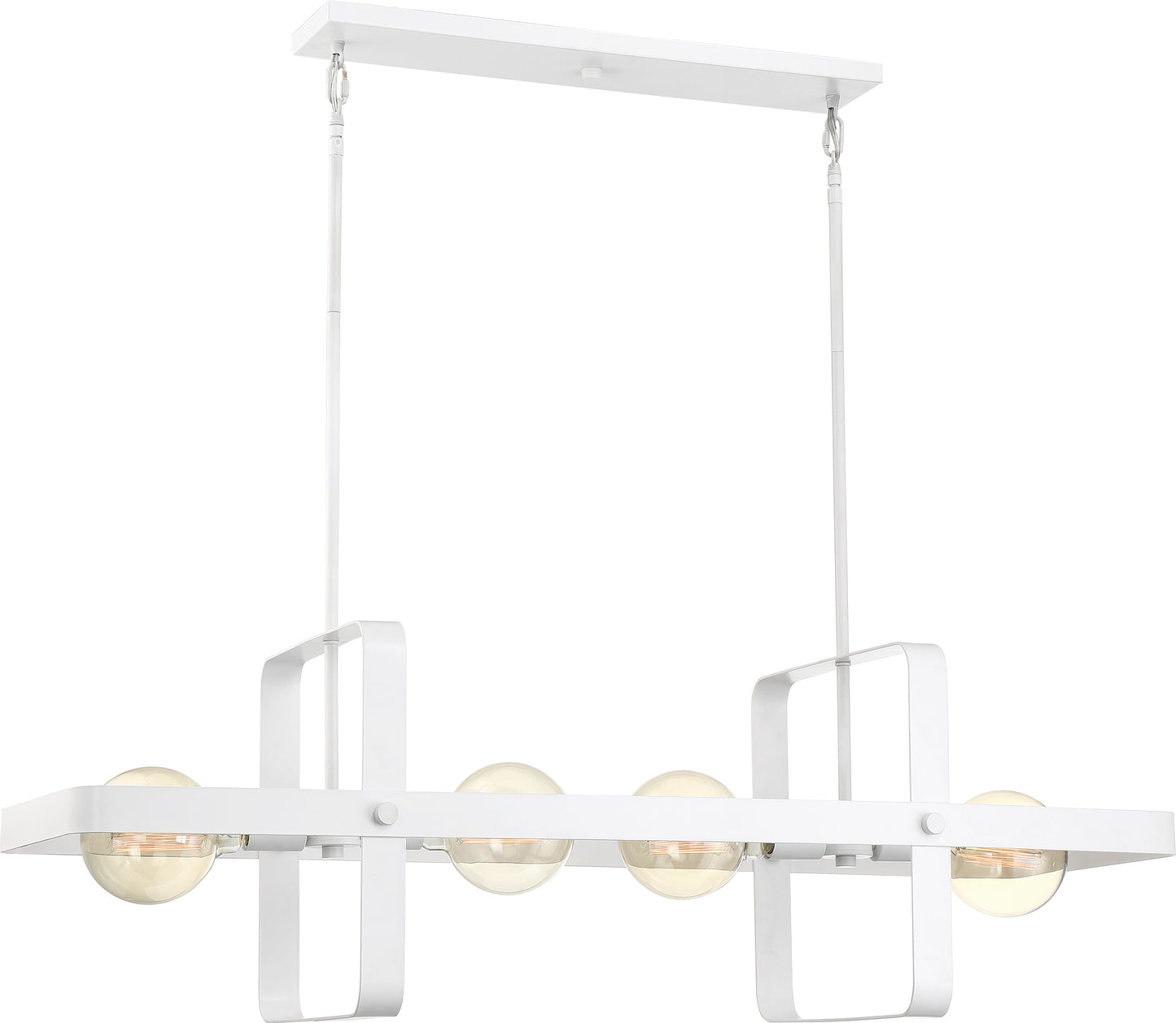 Prana - 4 Light Island Pendant - White Finish