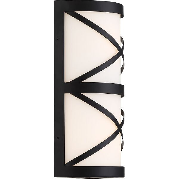 Sylph - 2 Light Vanity - with Satin White Glass - Aged Bronze Finish