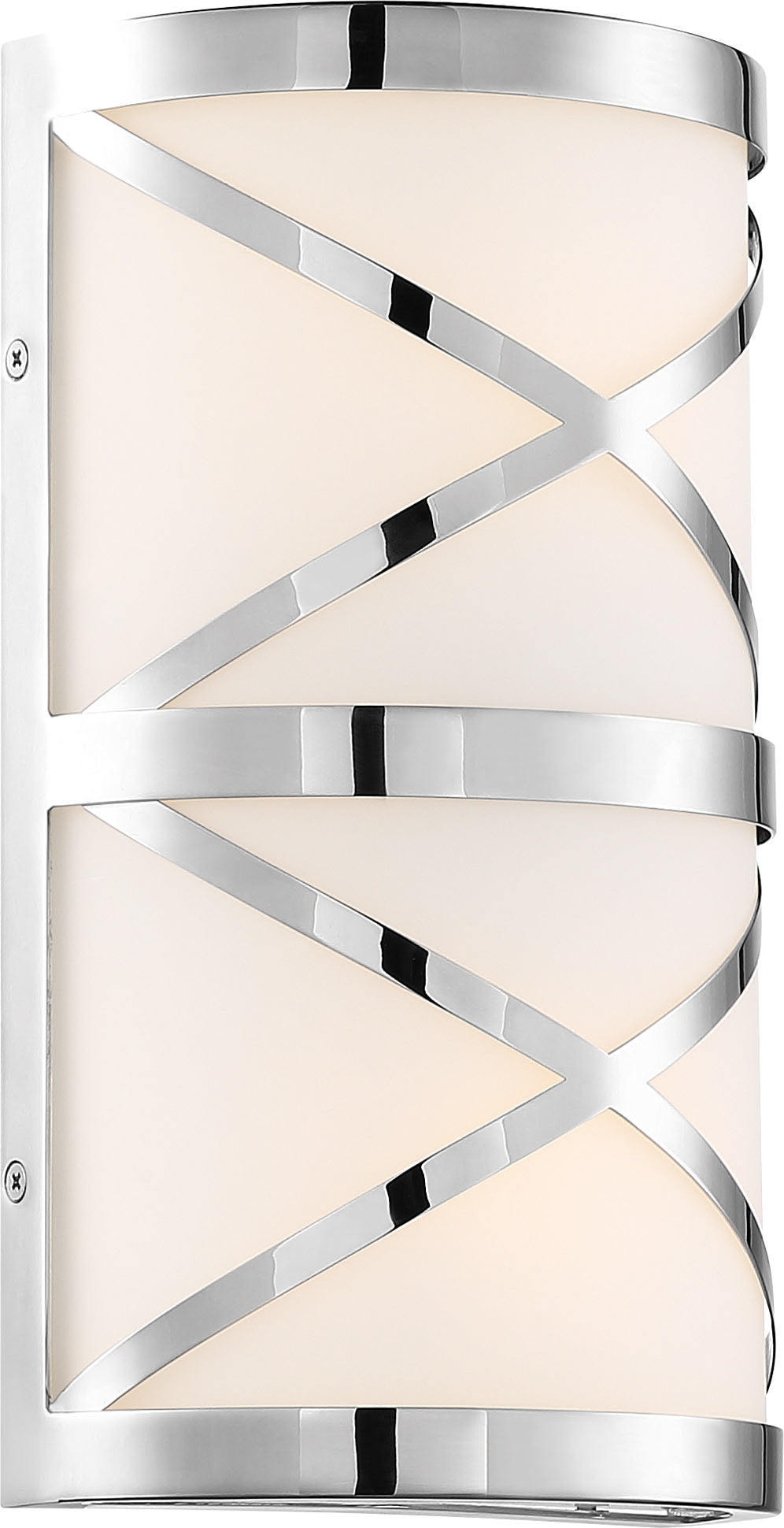 Sylph - 2 Light Vanity - with Satin White Glass - Polished Nickel Finish