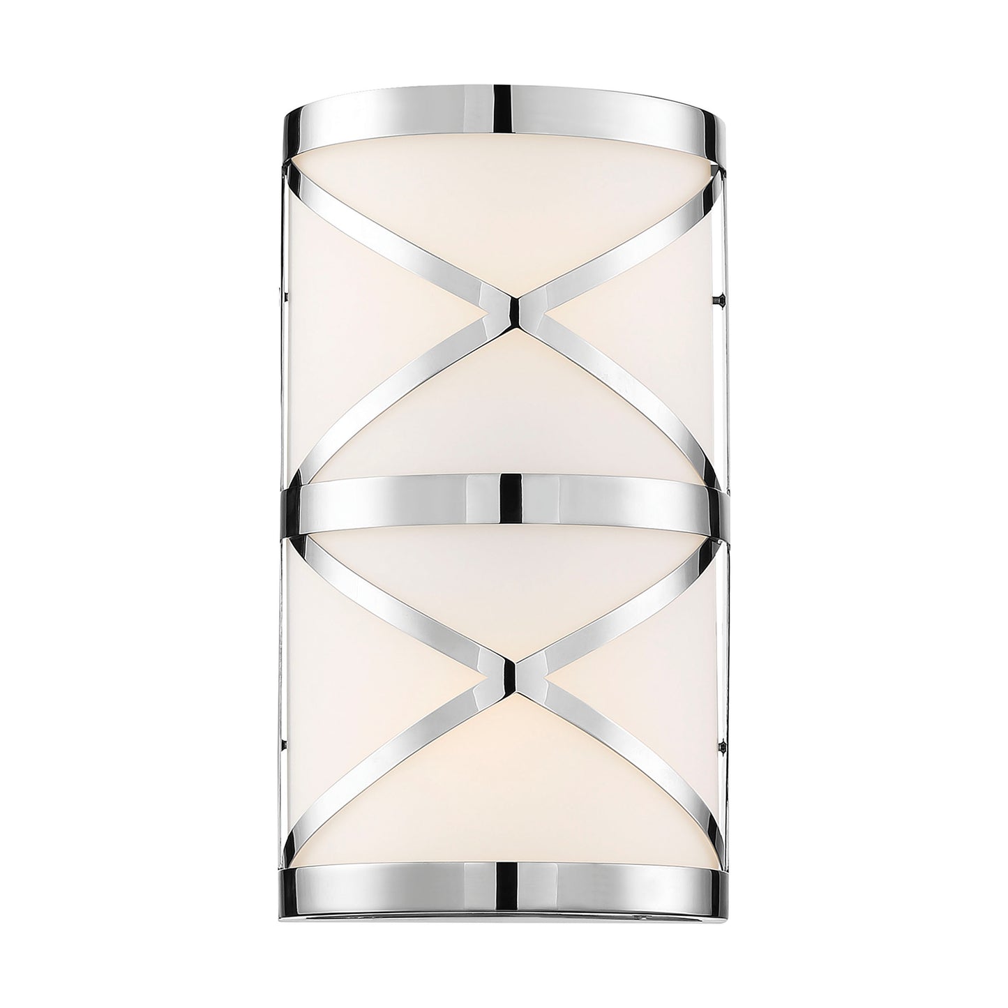 Sylph - 2 Light Vanity - with Satin White Glass - Polished Nickel Finish