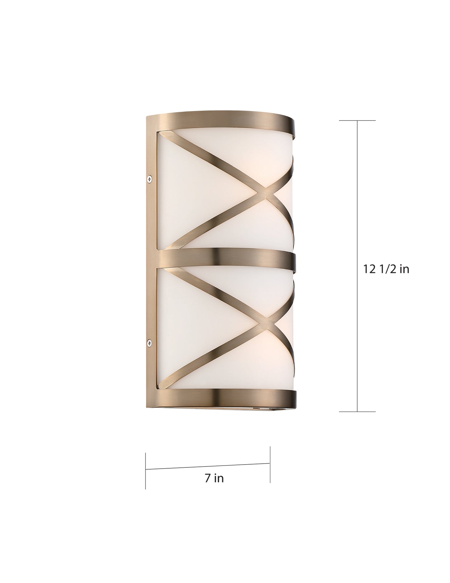 Sylph - 2 Light Vanity - with Satin White Glass - Burnished Brass Finish