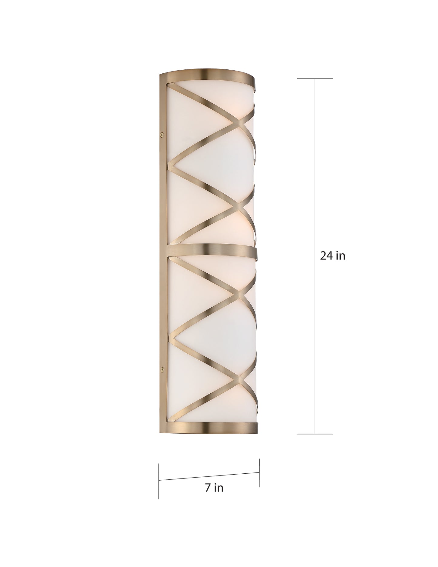 Sylph - 4 Light Vanity - with Satin White Glass - Burnished Brass Finish