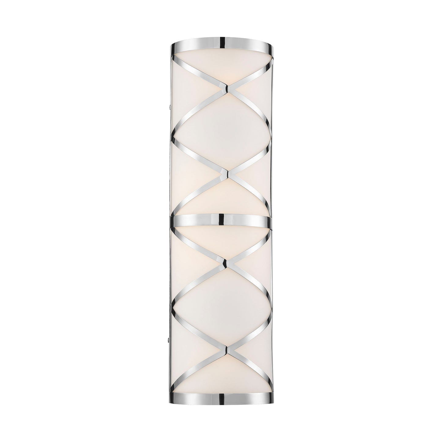 Sylph - 4 Light Vanity - with Satin White Glass - Polished Nickel Finish