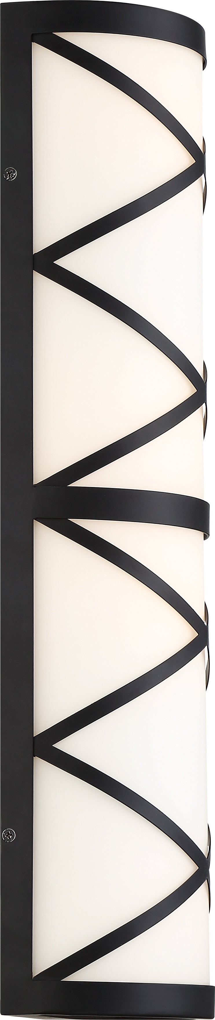 Sylph - 4 Light Vanity - with Satin White Glass - Aged Bronze Finish