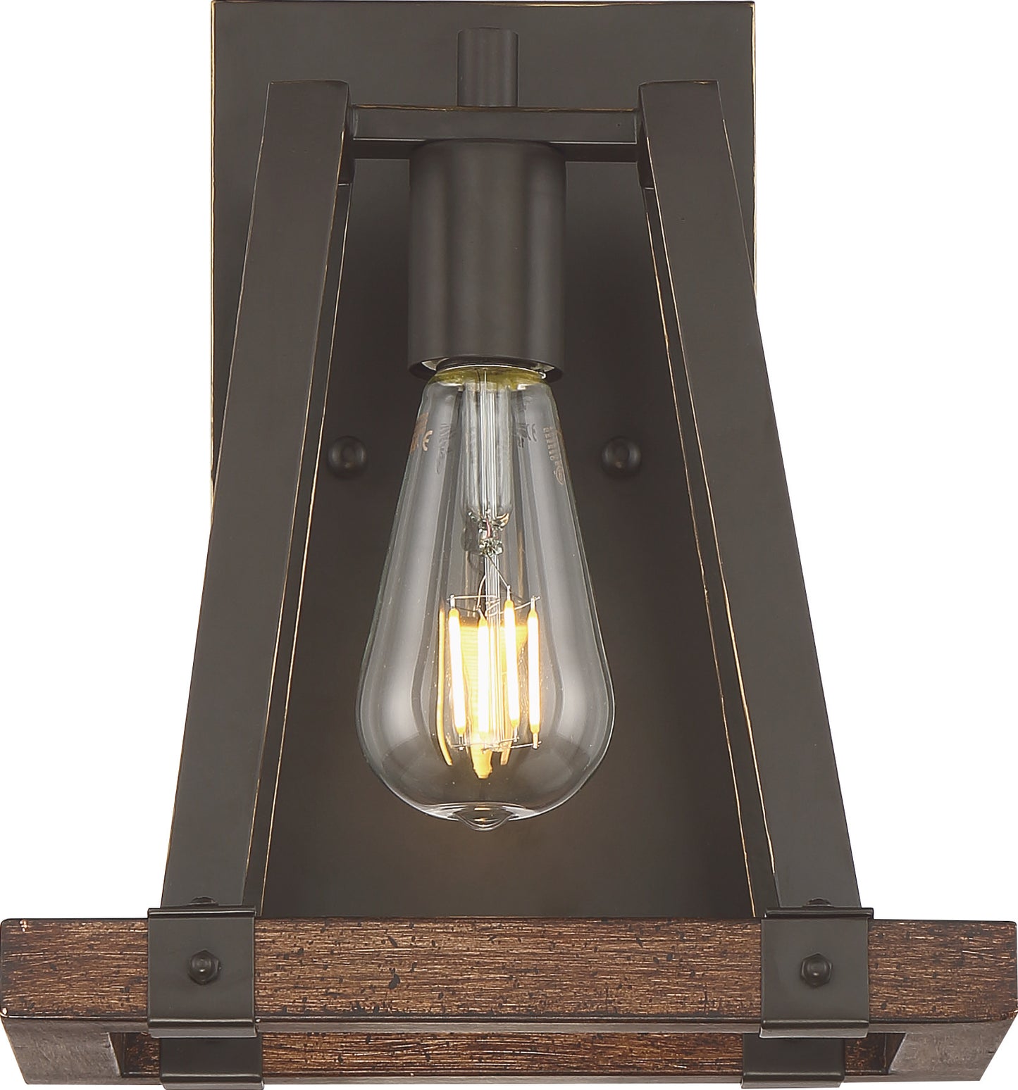 Outrigger - 1 Light Wall Sconce with Mahogany Bronze and Nutmeg Wood Finish