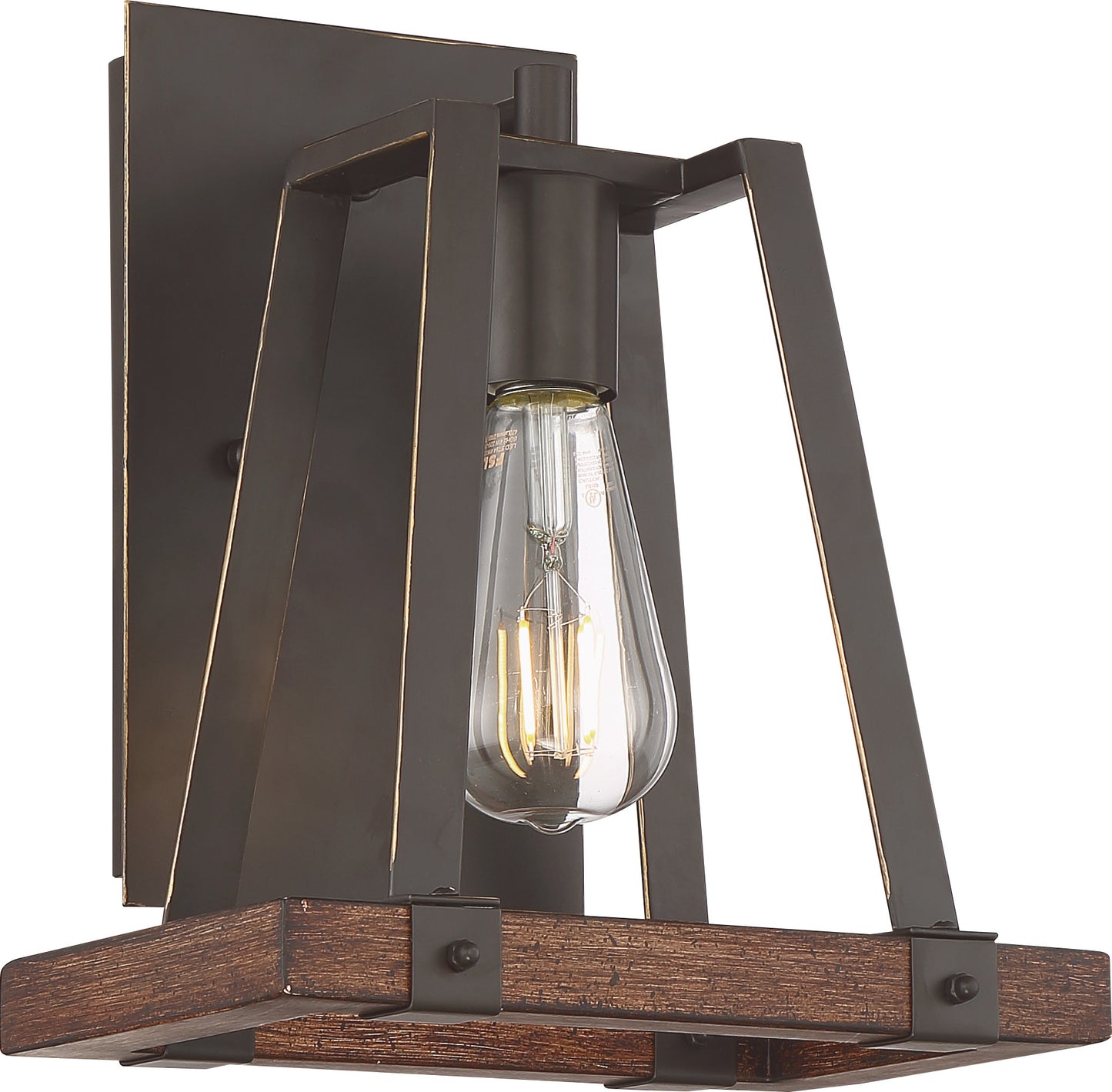 Outrigger - 1 Light Wall Sconce with Mahogany Bronze and Nutmeg Wood Finish