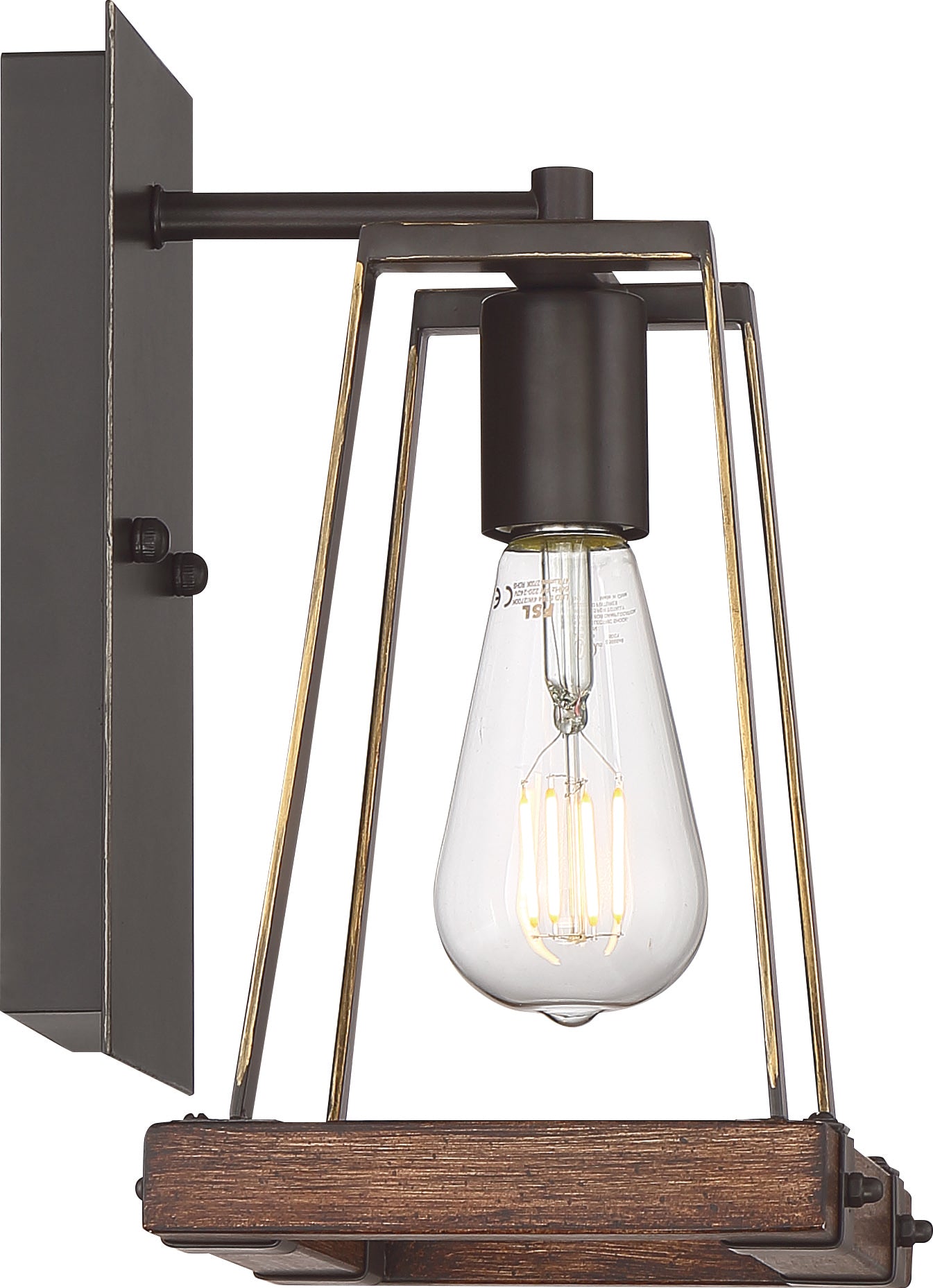 Outrigger - 1 Light Wall Sconce with Mahogany Bronze and Nutmeg Wood Finish