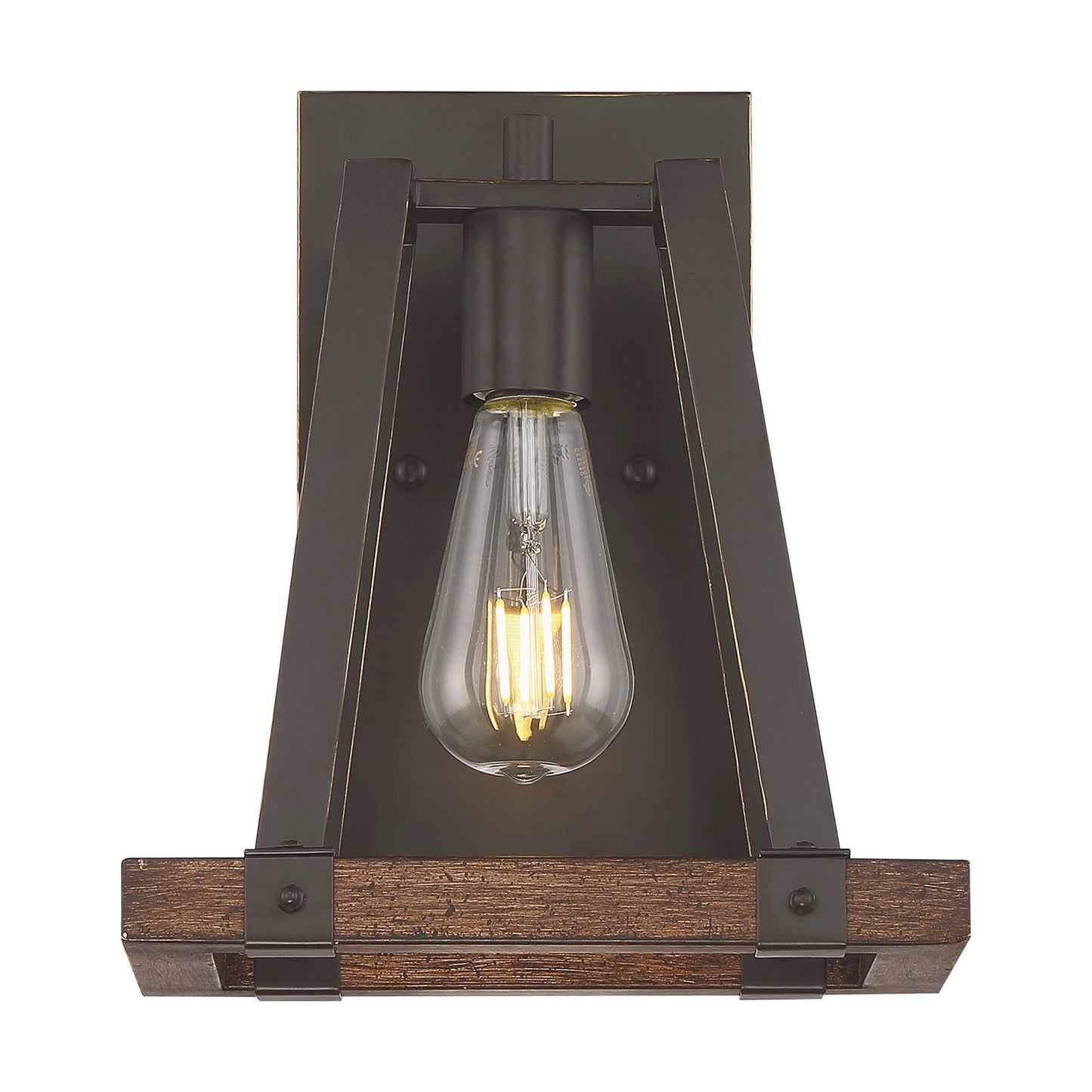 Outrigger - 1 Light Wall Sconce with Mahogany Bronze and Nutmeg Wood Finish