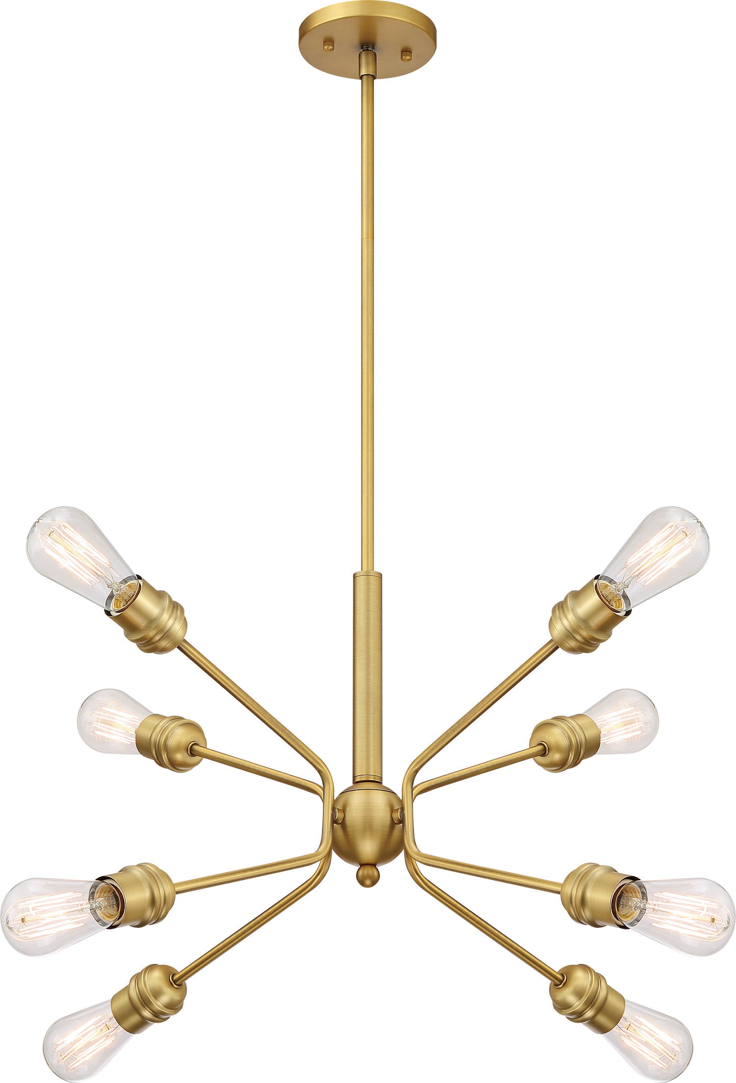 Faraday - 8 Light Pendant -Brushed Brass Finish