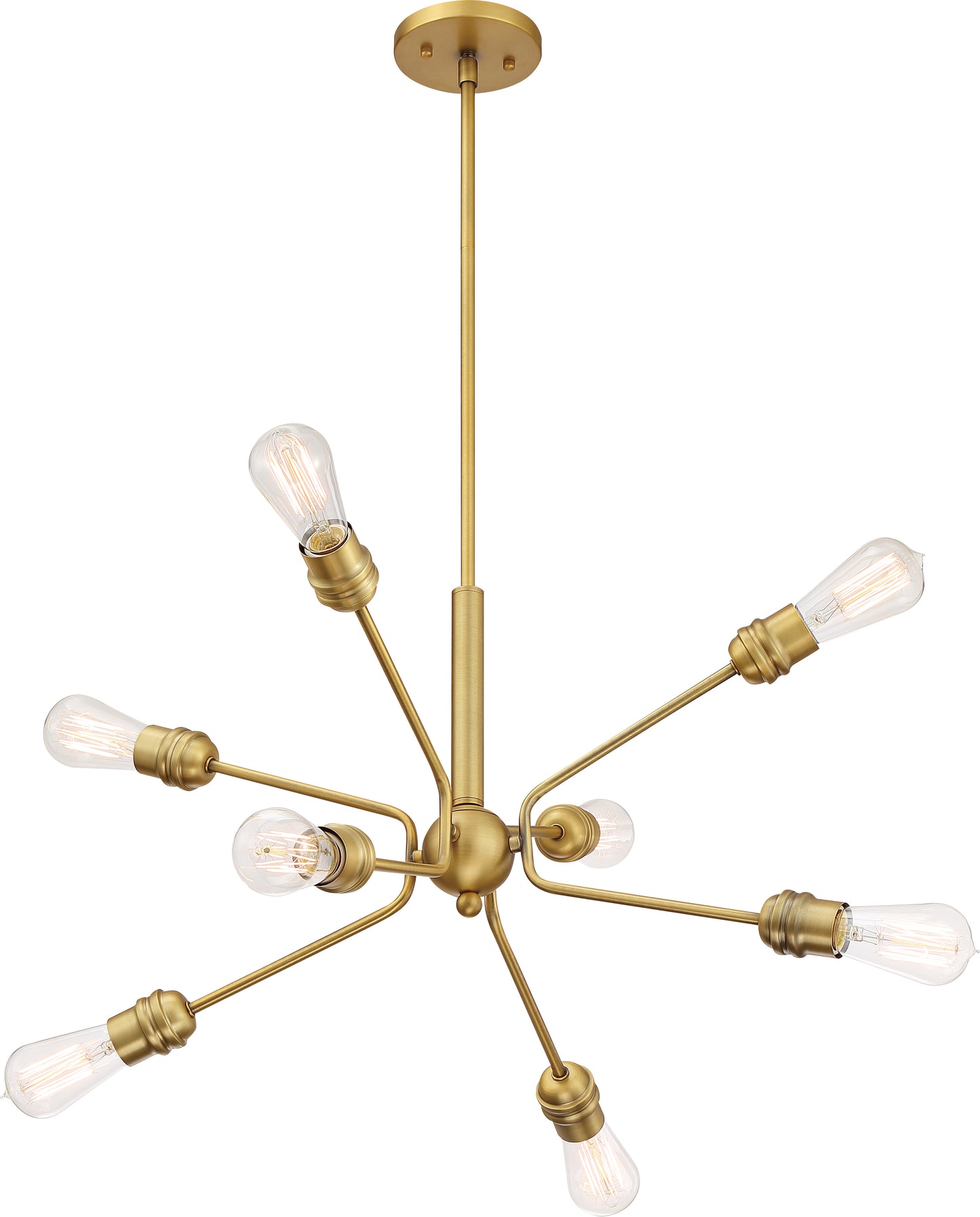 Faraday - 8 Light Pendant -Brushed Brass Finish