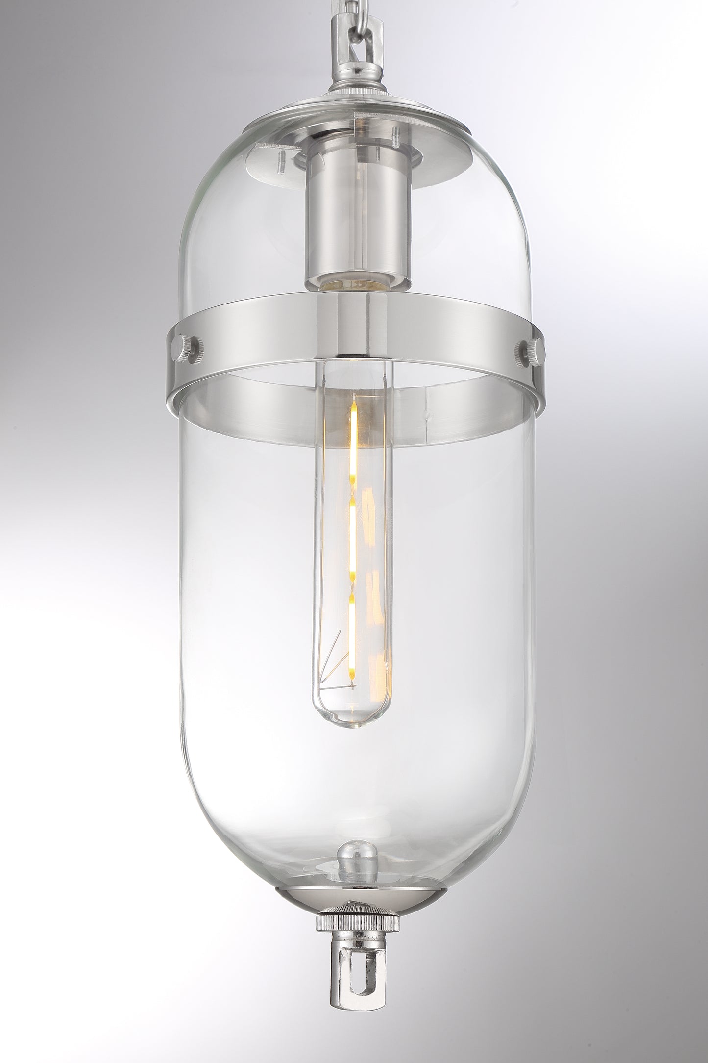 Fathom - 1 Light Mini Pendant with Clear Glass Polished Nickel