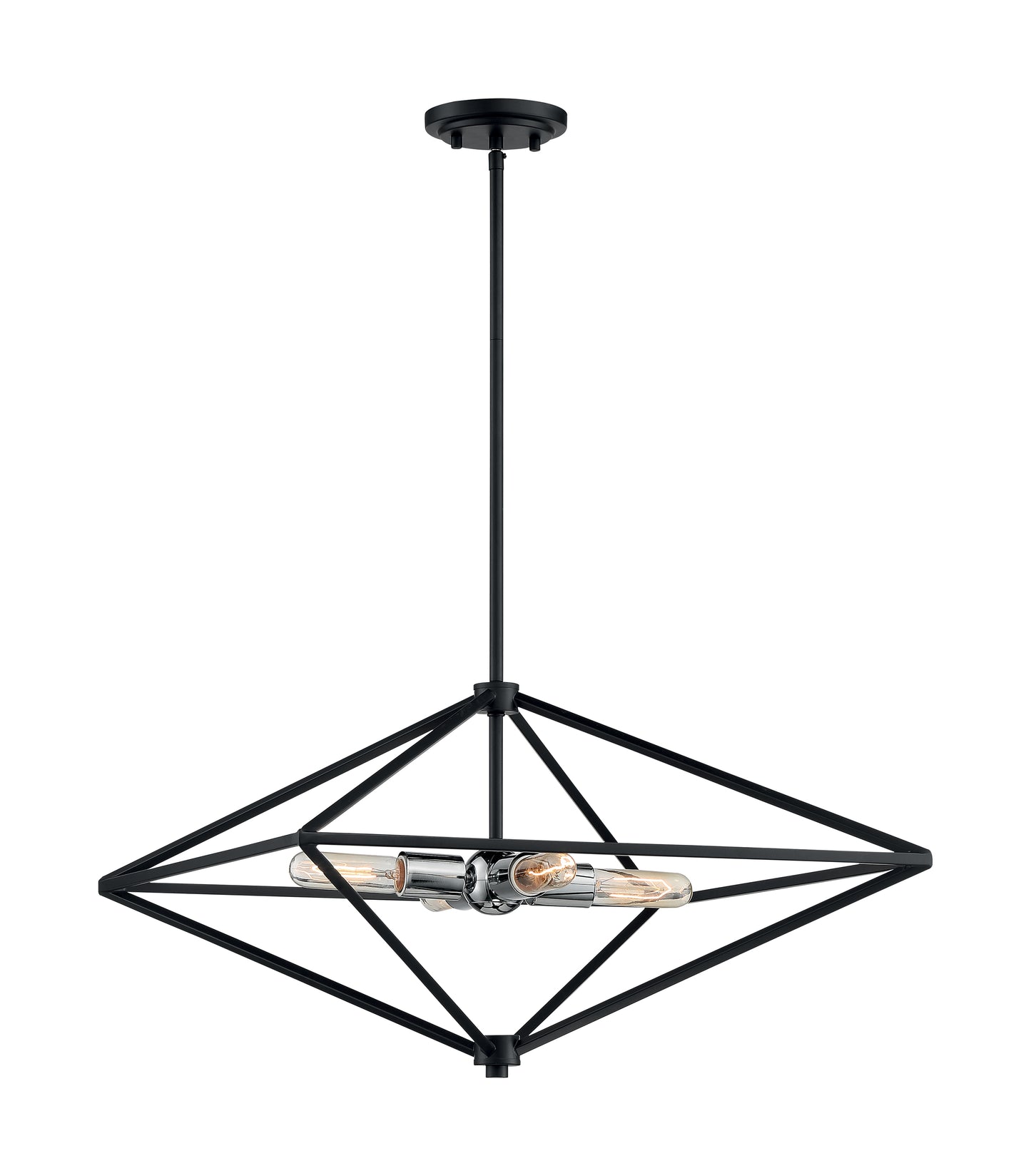 Legend - 4 Light Large Pendant with Black and Polished Nickel Finish