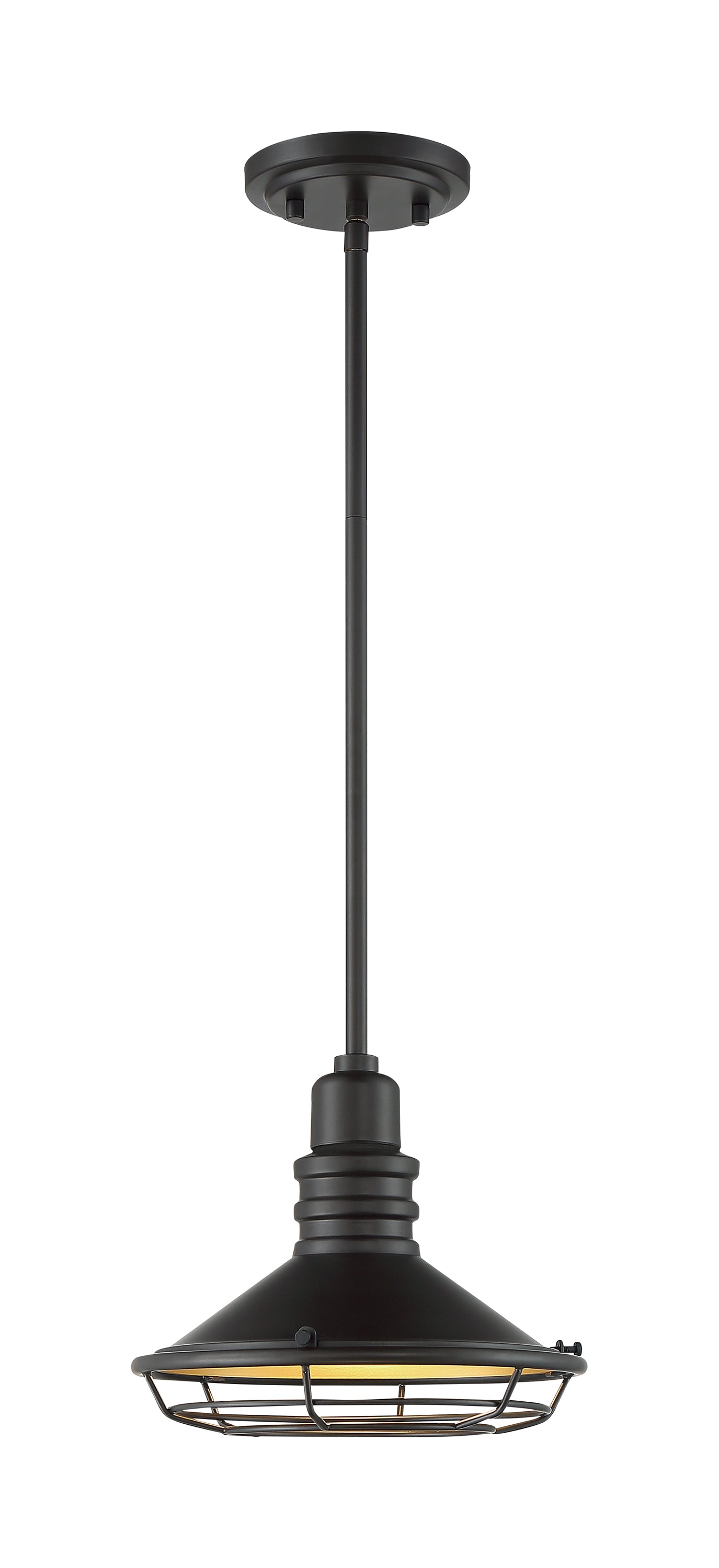 Blue Harbor - 1 Light Small Pendant with Dark Bronze - Gold Finish