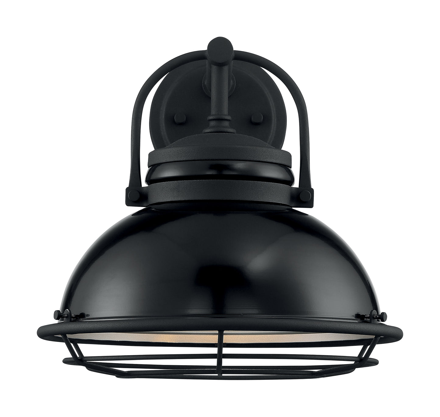 Upton - 1 Light Large Outdoor Wall Sconce with Black and Silver - Black Accents Finish