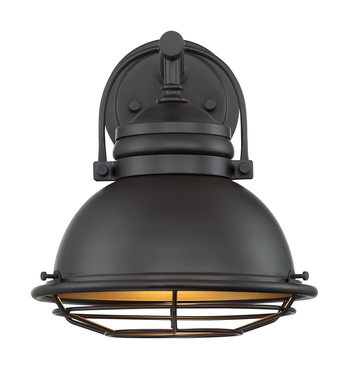 Upton - 1 Light Small Outdoor Wall Sconce with Dark Bronze - Gold Finish