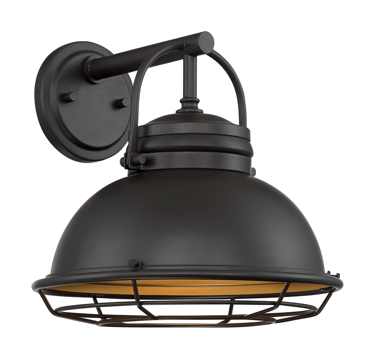 Upton - 1 Light Large Outdoor Wall Sconce with Dark Bronze - Gold Finish