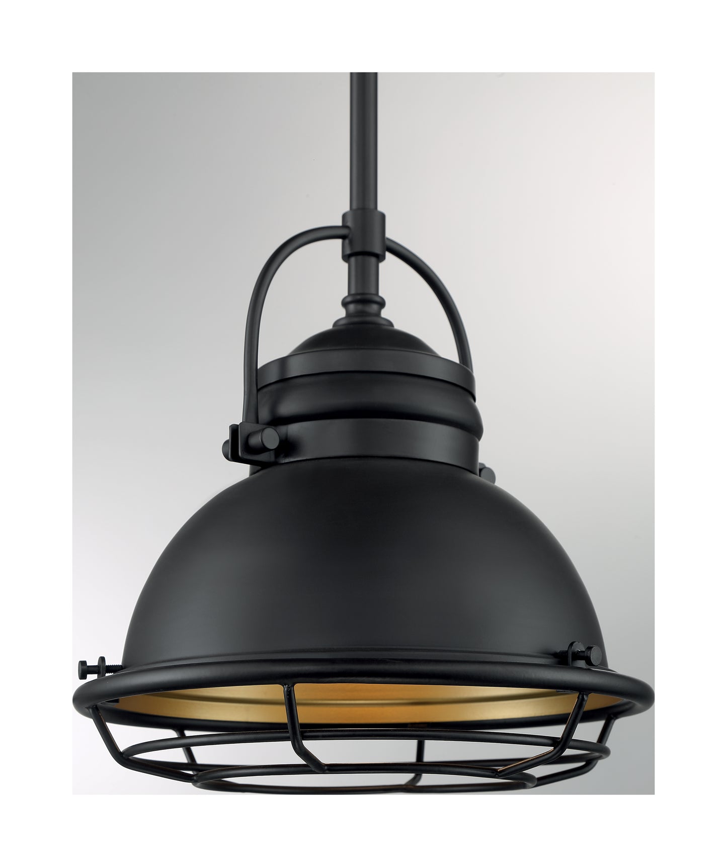Upton - 1 Light Pendant with Dark Bronze - Gold Finish