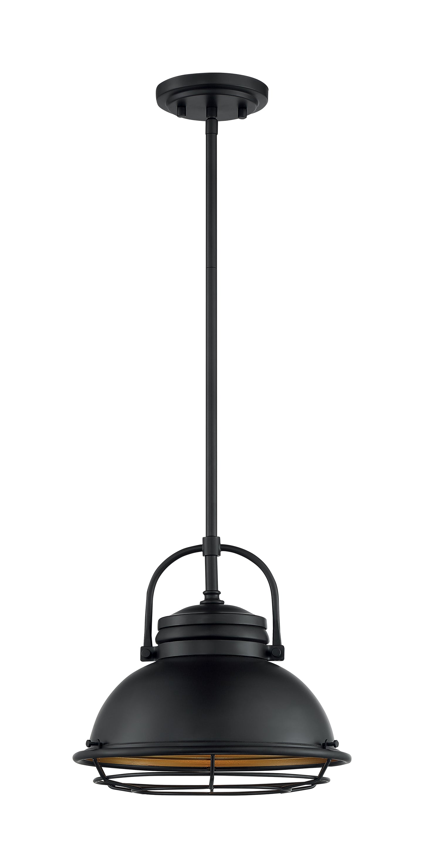 Upton - 1 Light Large Pendant with Dark Bronze - Gold Finish
