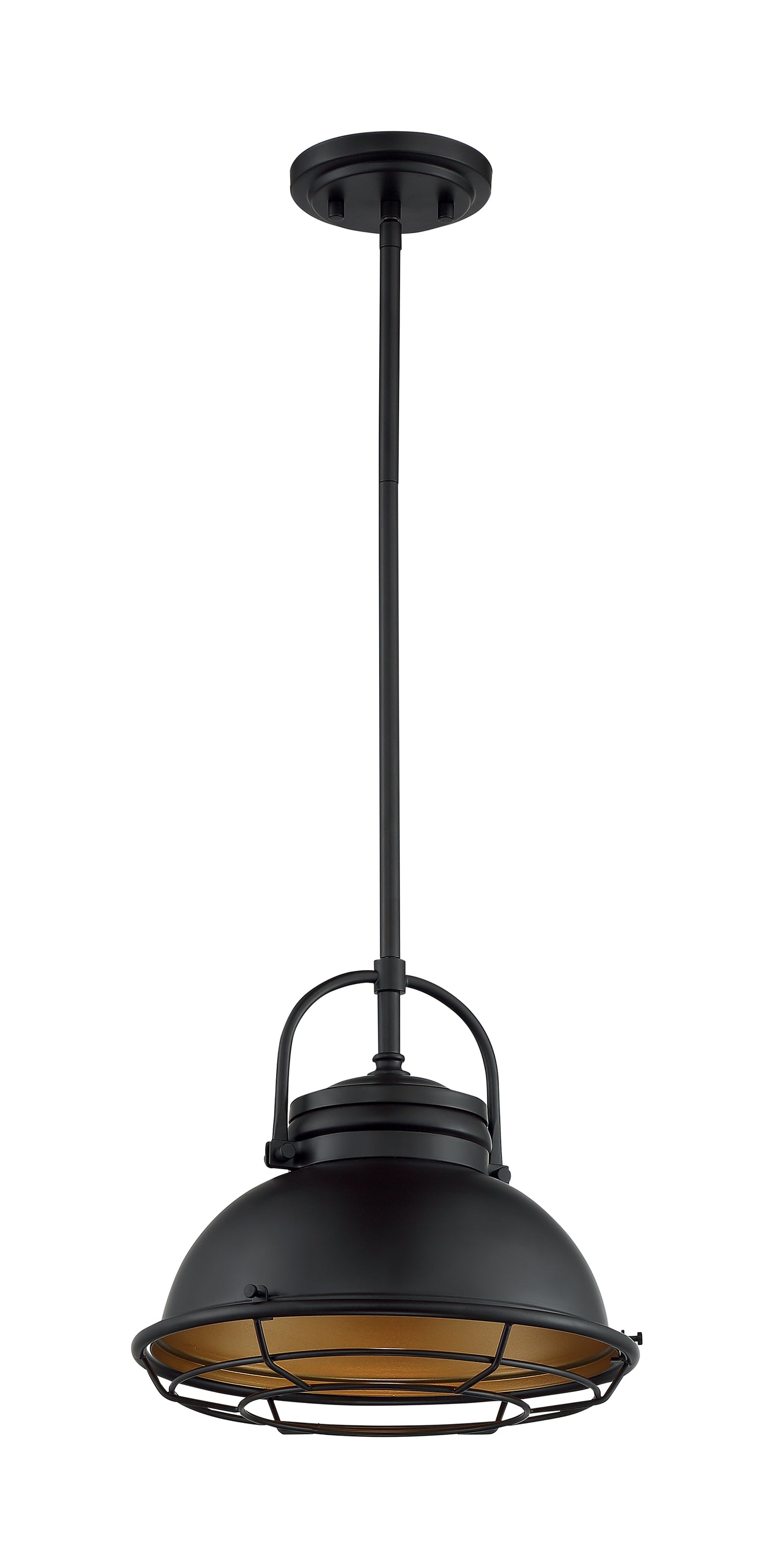Upton - 1 Light Large Pendant with Dark Bronze - Gold Finish