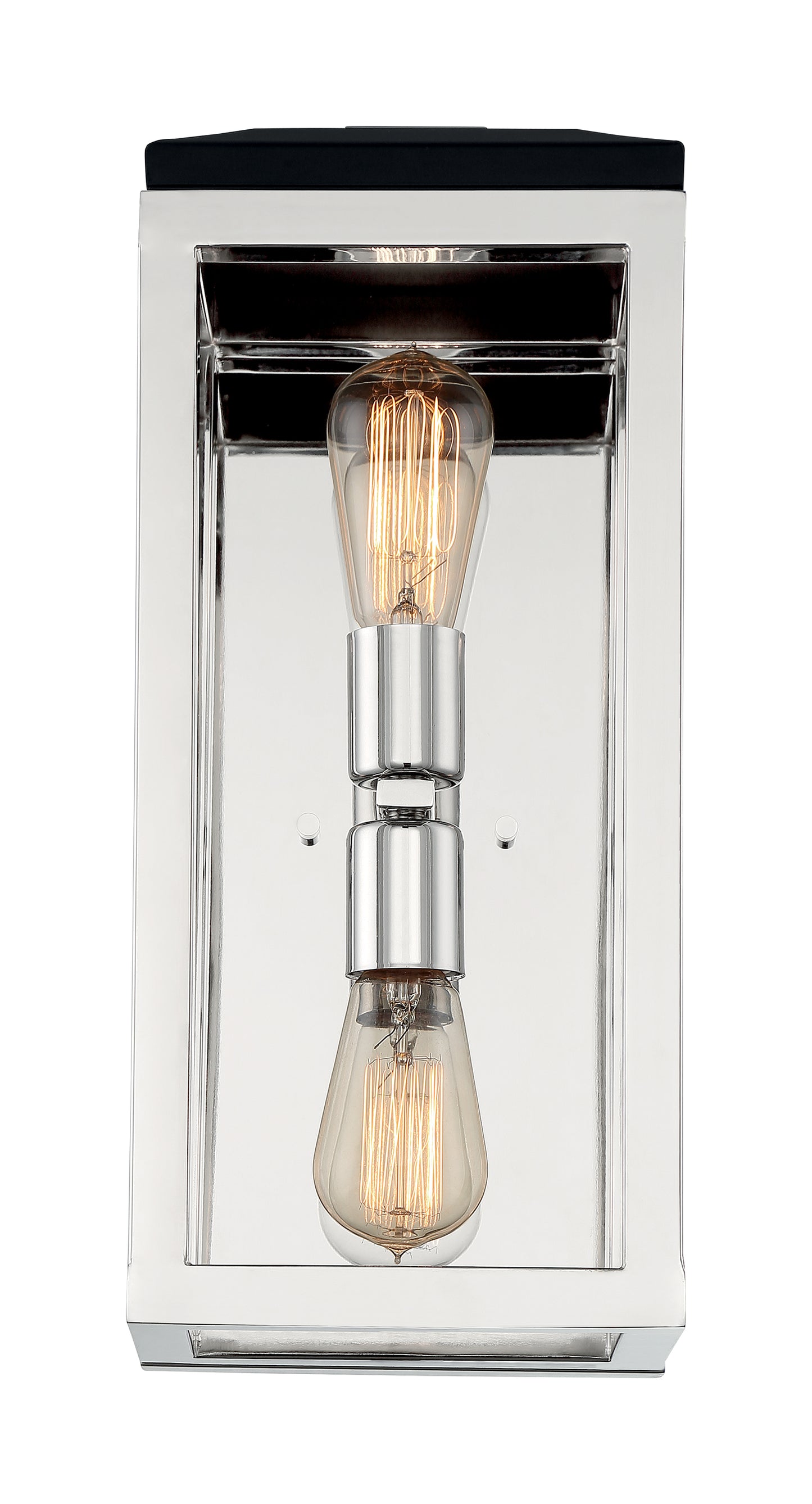 Cakewalk - 2 Light Sconce with Polished Nickel - Black Accents Finish