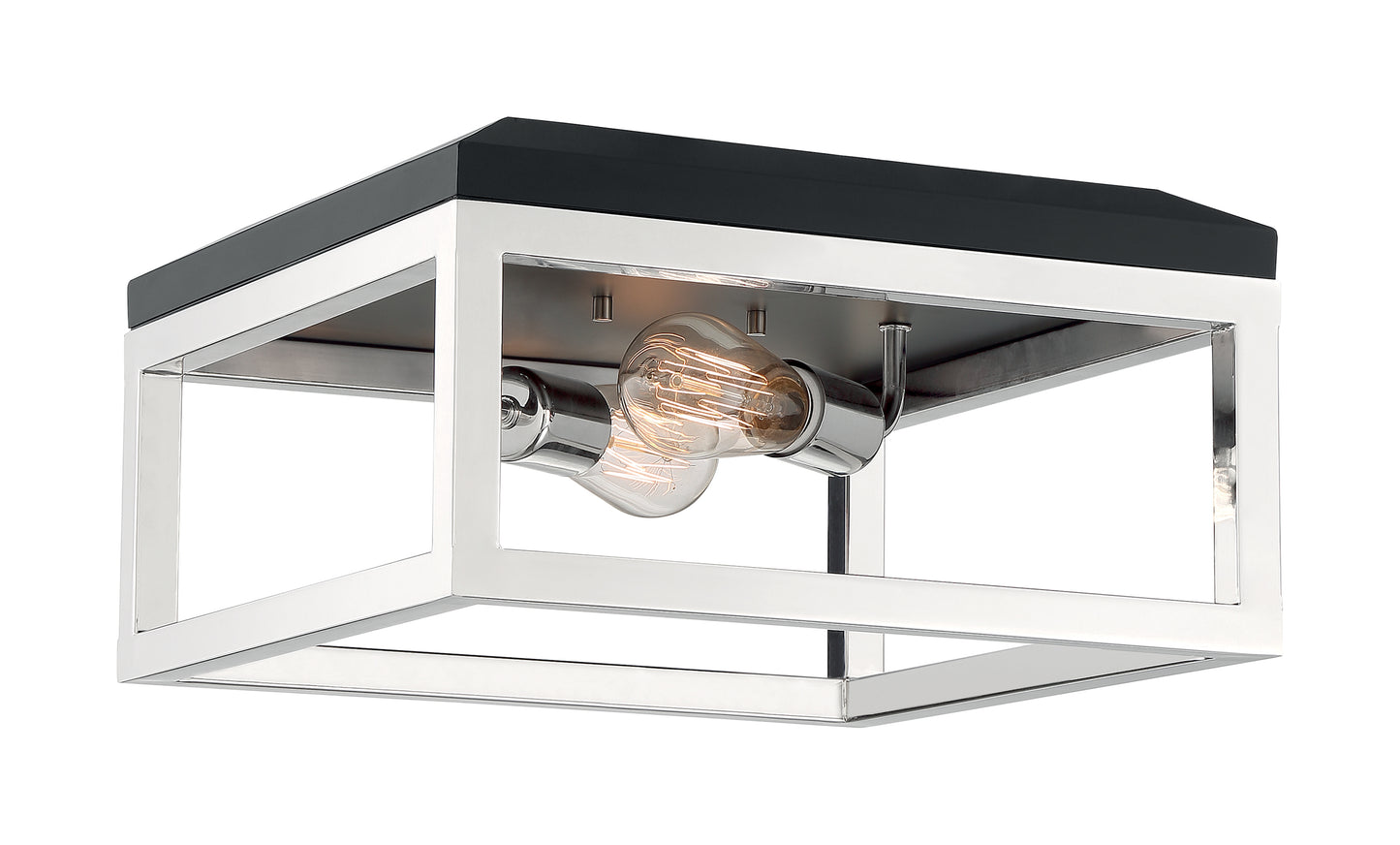 Cakewalk - 2 Light Flush Mount with Polished Nickel Finish