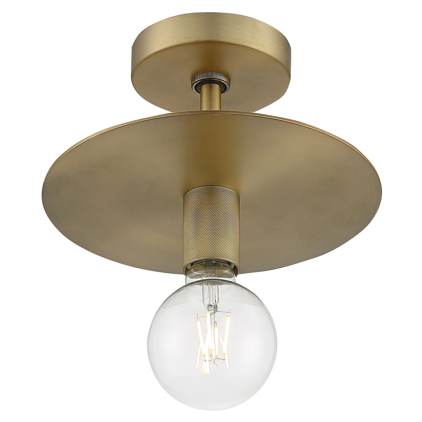 Bizet - 1 Light Semi-Flush with Vintage Brass Finish