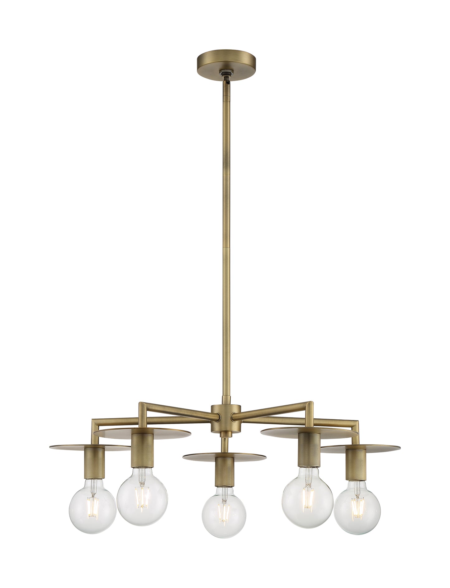 Bizet - 5 Light Chandelier with- Vintage Brass Finish