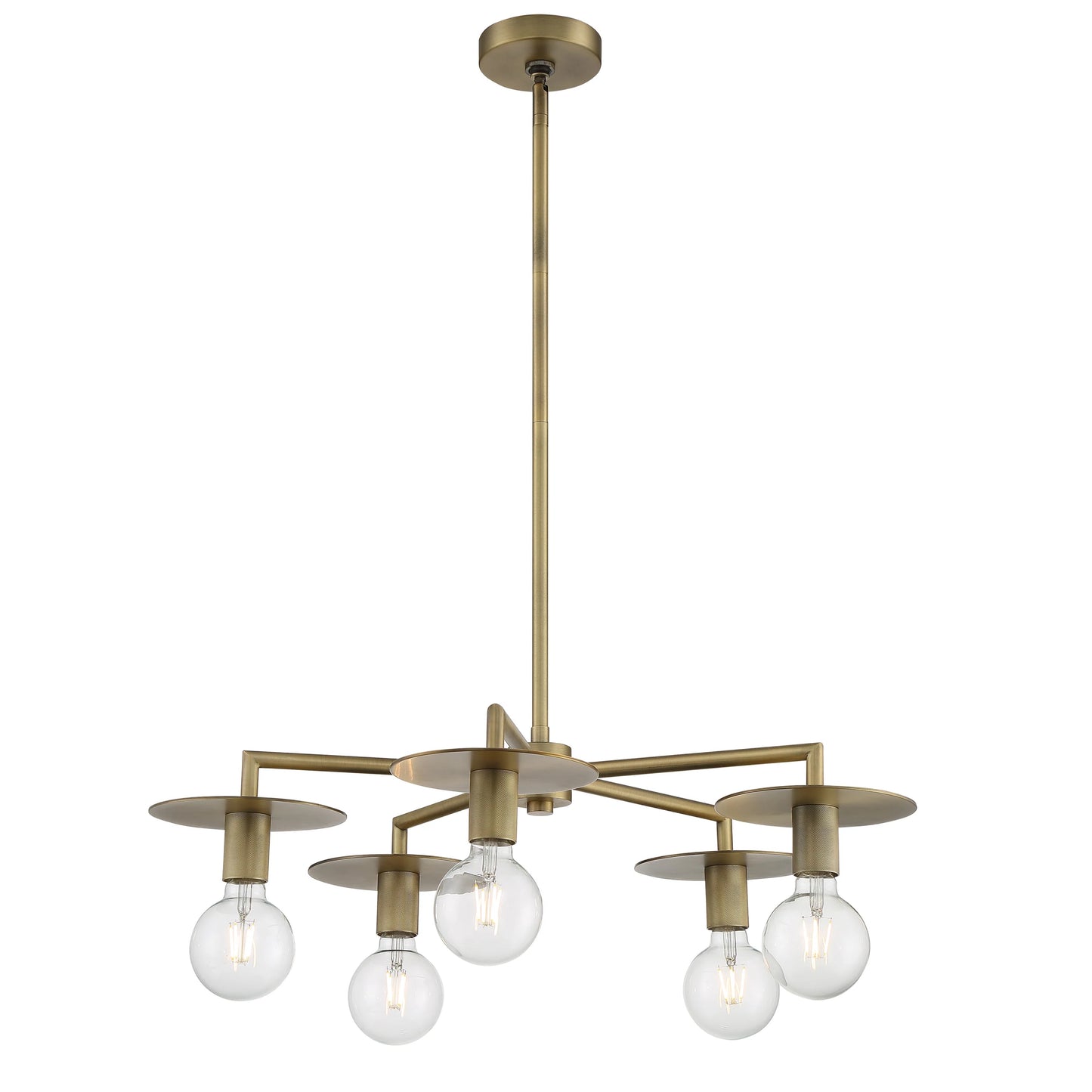 Bizet - 5 Light Chandelier with- Vintage Brass Finish