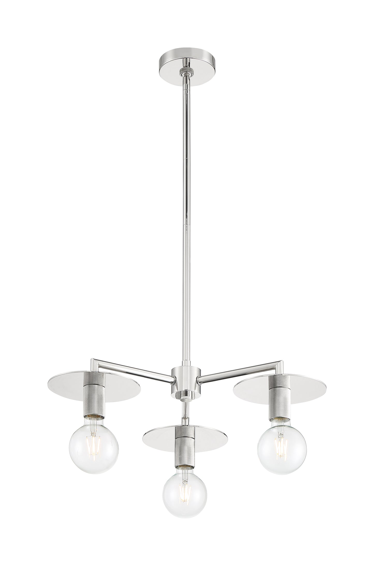 Bizet - 3 Light Chandelier with Polished Nickel Finish