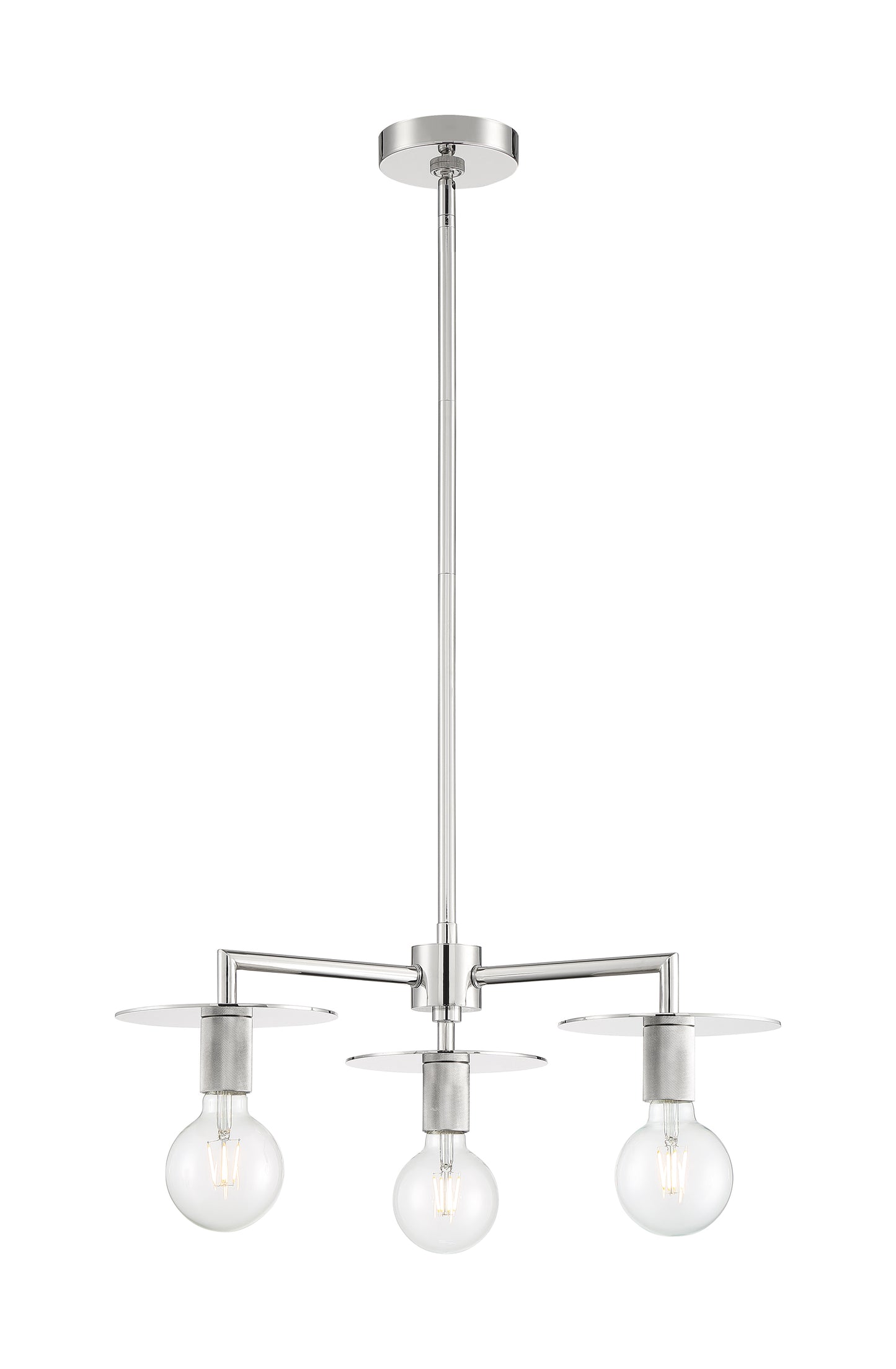 Bizet - 3 Light Chandelier with Polished Nickel Finish