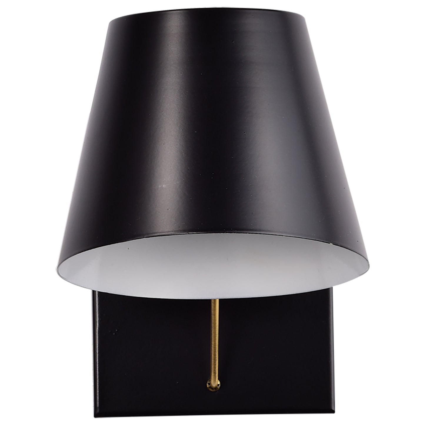 Baxter - 1 Light Vanity - Black with Burnished Brass