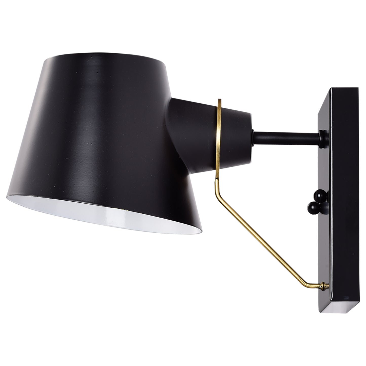 Baxter - 1 Light Vanity - Black with Burnished Brass