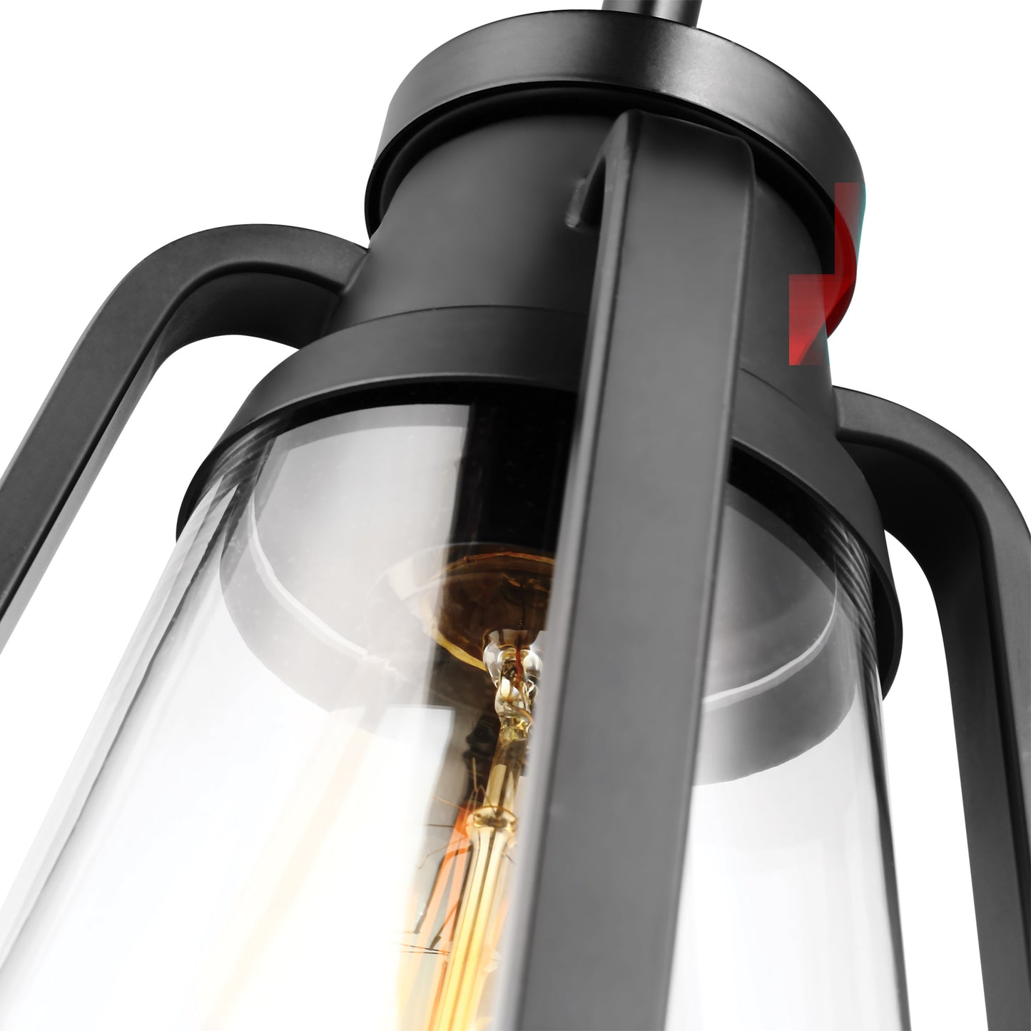 Everett - 1 Light 7" Mini Pendant - Matte Black with Clear Glass