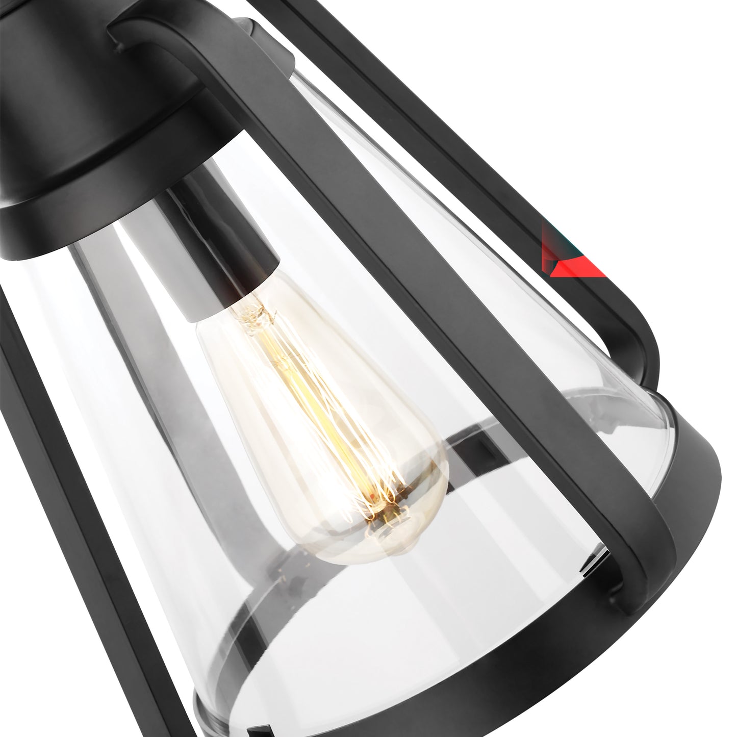 Everett - 1 Light 10" Pendant - Matte Black with Clear Glass