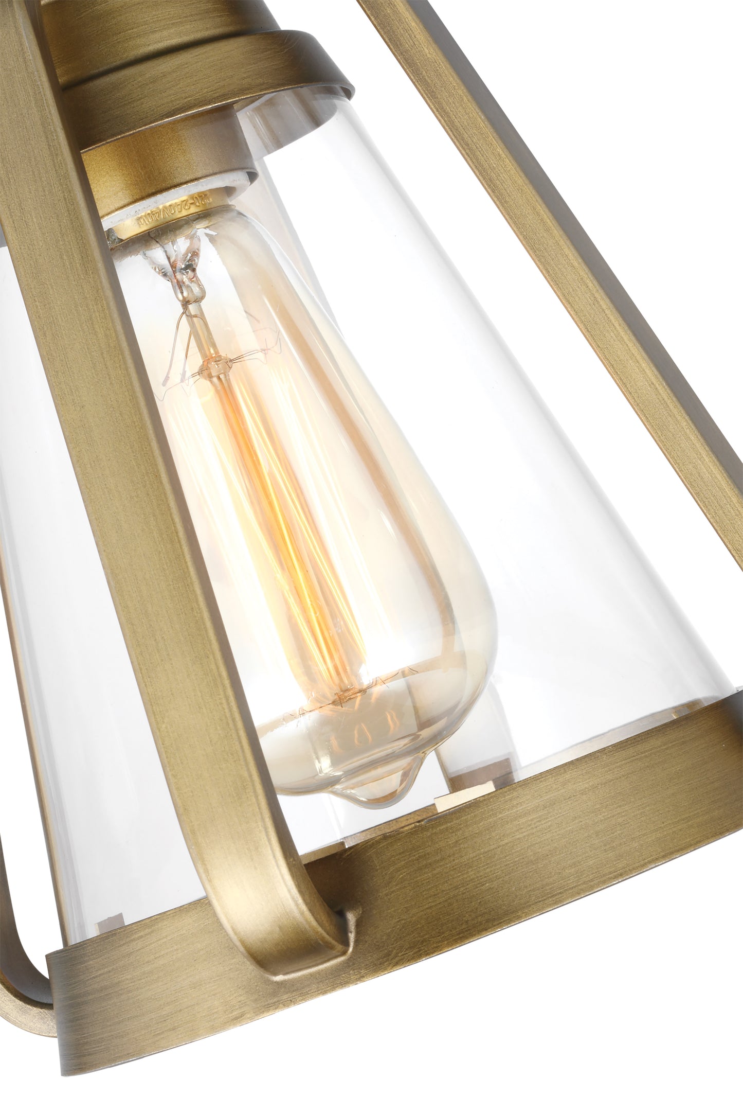 Everett - 1 Light - Small Wall Sconce - Natural Brass with Clear Glass