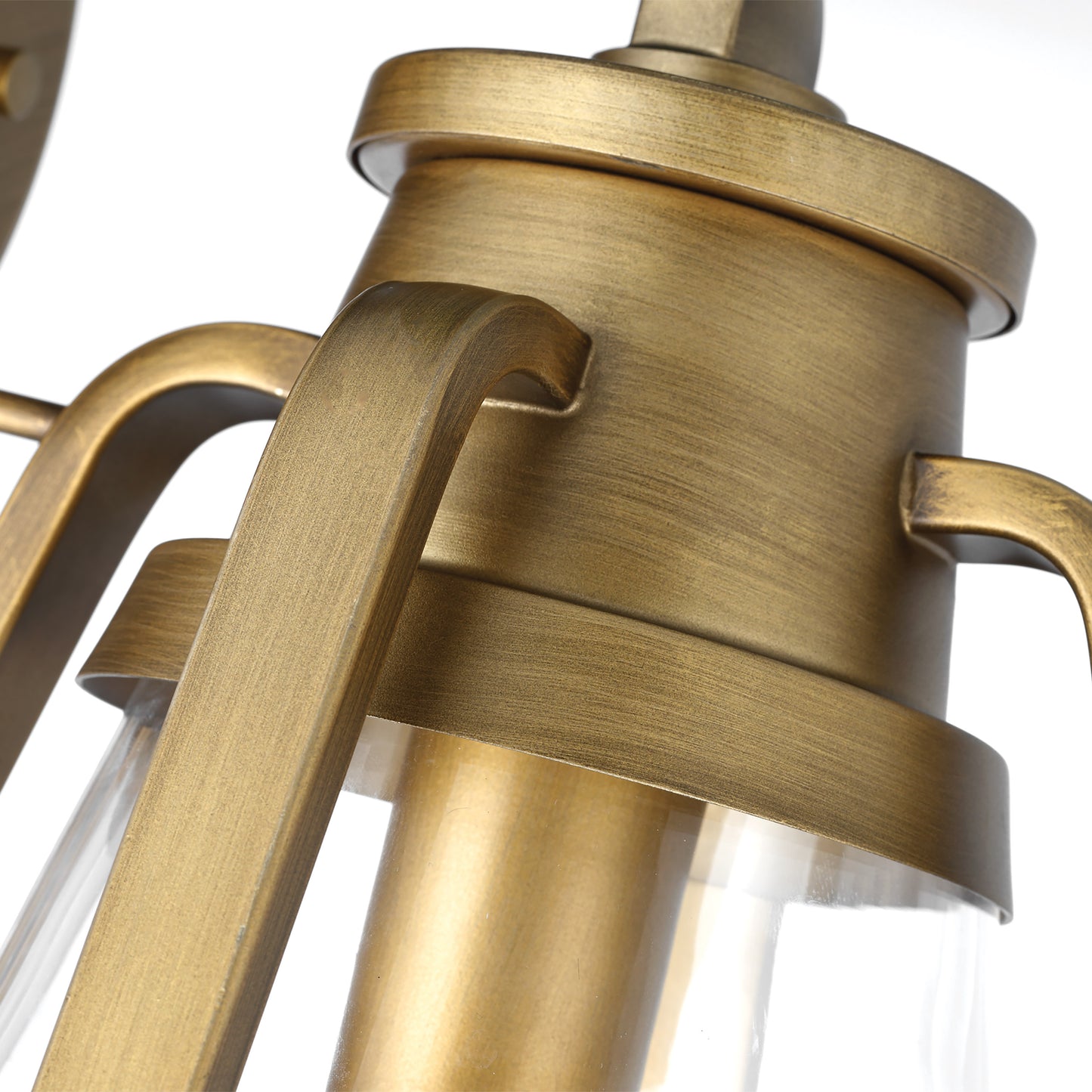 Everett - 1 Light Large Wall Sconce - Natural Brass with Clear Glass