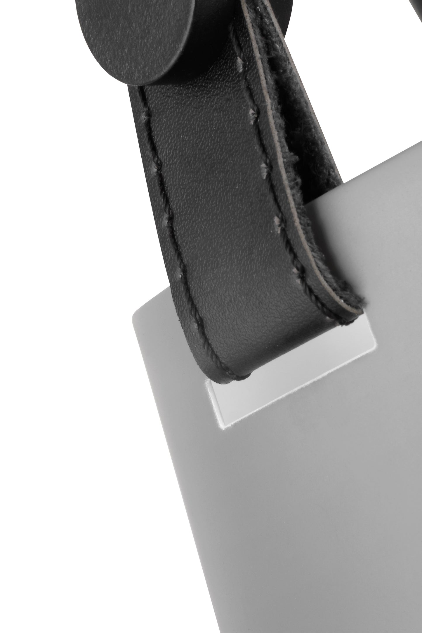 Zelda - 1 Light Pendant - 60W - Black Finish - Gray Metal Shade - Faux Leather Straps