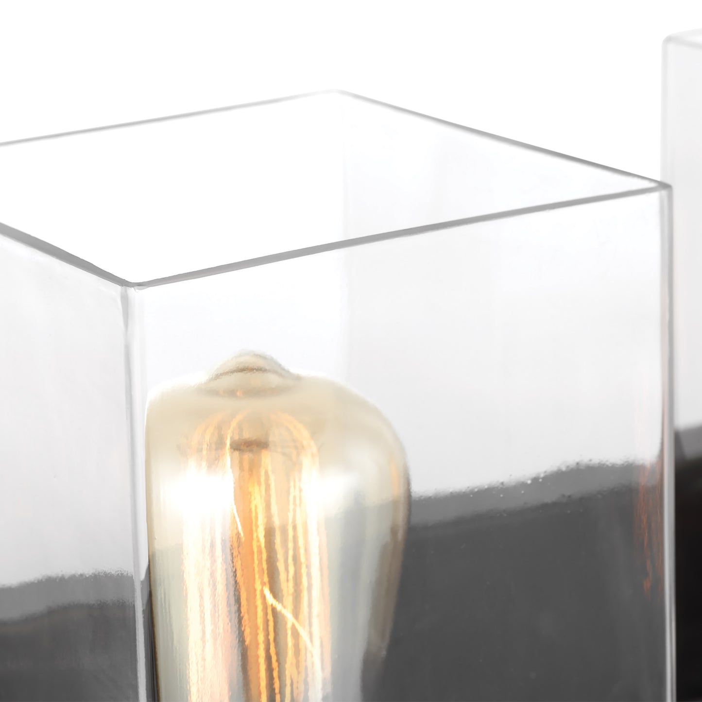 Crossroads - 2 Light Vanity with Matte Black - Clear Glass
