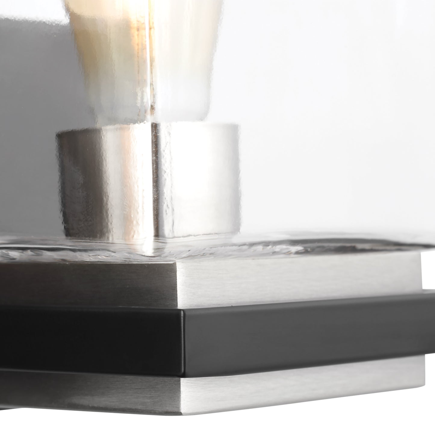 Crossroads - 2 Light Vanity with Matte Black - Clear Glass